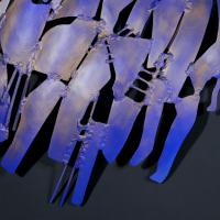 Souvenir d'un ange III 2023 Acier soudé peint et patiné - Détail (Coll. privée)