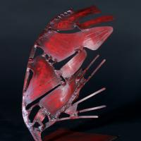 Souvenir d'un ange IX 2023  Acier soudé peint et patiné - 27 x 24 x 15,5 cm