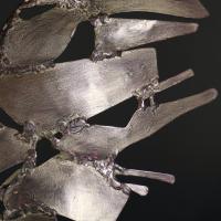 Souvenir d'un ange V 2023 Acier soudé peint et patiné - Détail