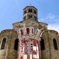 Ma colonne d'Issoire 2025 - Acier soudé thermolaqué, peint et verni - 240 x 85 x 76 cm