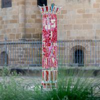 Ma colonne d'Issoire 2025 - Acier soudé thermolaqué, peint et verni - 240 x 85 x 76 cm