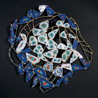 Naissance d'un étoile  2023  Acier soudé thermolaqué - 50 x 49 x 5 cm (Coll. privée)