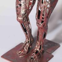 Archéologie intime 2025 Acier soudé peint et patiné - 46,5 x 17 x 13 cm