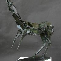 Cheval  1998 Bronze soudé P.U. - Hauteur : 42 cm