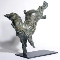 Cheval qui rue 1990 Bronze 8 ex. - Hauteur : 32 cm