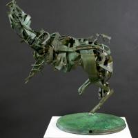 Cheval  1994 Laiton soudé P.U. - Hauteur : 44 cm