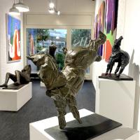 Cheval qui rue - Vue de l'exposition à la WS Art Gallery (Suisse)