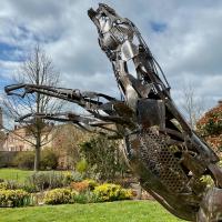 L'Indomptable  2018 Acier soudé P.U. - Hauteur : 198 x 123 x 52 cm (Collection privée)