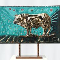 Taureau mythique 2019-2021 Acier soudé, patiné P.U. - 44,5 x 52,5 x 12 cm