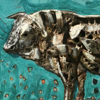 Taureau mythique 2019-2021 Acier soudé, patiné P.U. - 44,5 x 52,5 x 12 cm