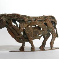 Mon voisin II  2016 - Bronze soudé P.U. - Hauteur : 15,5 cm (Coll. privée)