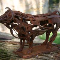 Toro antico 2017 Acier soudé P.U. - Hauteur : 23,5 cm