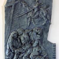 Descente de croix  1990 Terre cuite patinée - 50 x 31,5 cm