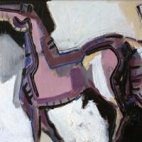 Cheval I 1999 Huile sur bois - 40 x 50 cm (Collection privée)