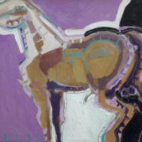 Cheval VI 1999 Huile sur bois - 30 x 40 cm