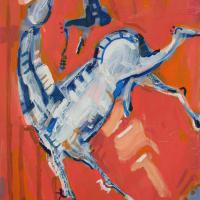 Conversation de jour 2000 Acrylique sur papier - 70 x 50 cm