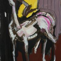 Conversation de nuit I 2000 Acrylique sur papier - 70 x 50 cm