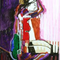 Emmanuelle I 2001 Acrylique et collage sur toile - 116 x 89 cm (Collection privée)