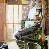 Le printemps d'une muse 2006 Acrylique, crayon et collage sur toile - 116 x 73 cm