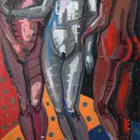 Les Trois Grâces 2005 Huile sur toile - 195 x 120 cm (Collection privée)