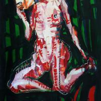 Pendant la lecture 1997 Acrylique sur toile - 130 x 89 cm