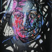 Elisabeth II 1991  Acrylique sur papier - 70 x 50 cm