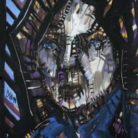 Elisabeth III 1991  Acrylique sur papier - 70 x 50 cm