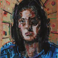 Emmanuelle II 2023 Acrylique sur papier - 48 x 33 cm