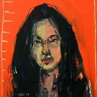 Jasmine III 1998 Acrylique sur toile - 55 x 46 cm