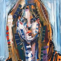 L'américaine 1997 Acrylique sur toile - 55 x 46 cm