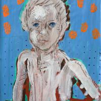 Le bain de Raffaello III 1998 Acrylique sur papier - 70 x 50 cm