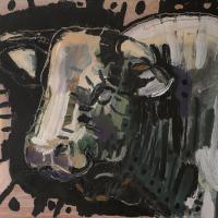 Le Charolais I 2023 Acrylique sur papier - 33 x 48 cm