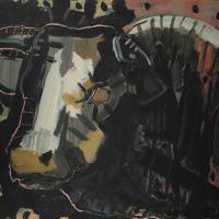 Le Charolais II 2023 Acrylique sur papier - 33 x 48 cm