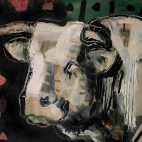 Le Charolais III  2023  Acrylique sur papier - 33 x 48 cm