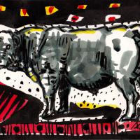 Mon voisin a du charme 2017 Encre de Chine sur papier