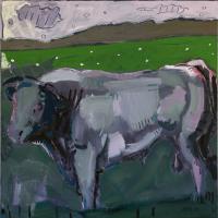 Mon voisin en Bourgogne 2017 Acrylique sur toile - 80 x 80 cm