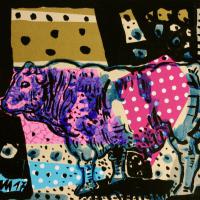 Mon voisin est fantaisiste 2017 Encre et collage sur papier - 24 x 34 cm