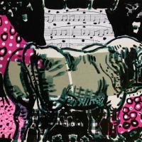 Mon voisin est mélomane II 2017 Encre et collage sur papier - 24 x 34 cm