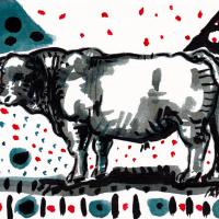 Mon voisin est un tendre II 2017 Encre de Chine sur papier