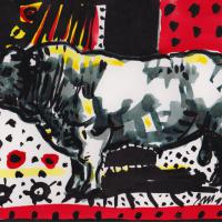 Mon voisin le pacha 2017 Encre de Chine sur papier