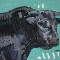 Mon voisin me ragarde 2016 Acrylique sur toile - 50 x 50 cm