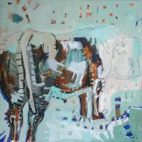 Mon voisin 2016 Acrylique sur toile - 100 x 100 cm