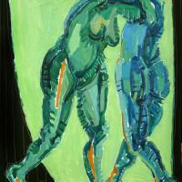 Couple 1993 Huile sur toile - 100 x 81 cm