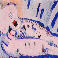 Femme allongée I 1993 Acrylique et pastel gras sur papier - 50 x 70 cm