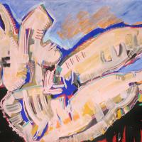 Femme allongée V 1993 Acrylique et pastel sur papier - 50 x 70 cm