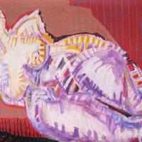 Femme allongée VI 1993 Acrylique et pastel sur papier - 50 x 70 cm