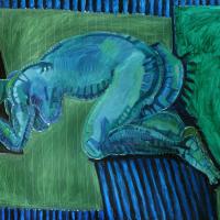 Femme qui lit 1993 Huile sur toile - 130 x 195 cm