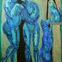 La famille 1993 Huile sur toile - 162 x 130 cm