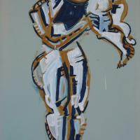 Maternité 1995 Acrylique sur papier - 100 x 70 cm