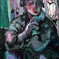 Catherine 1988 Huile sur panneau - 100 x 73 cm